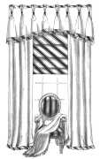 римская штора с диагональной полосой